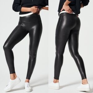 Spanx faux leather leggings size large